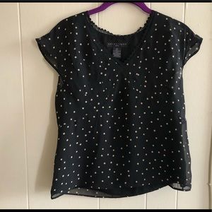 Apostrophe petite black blouse